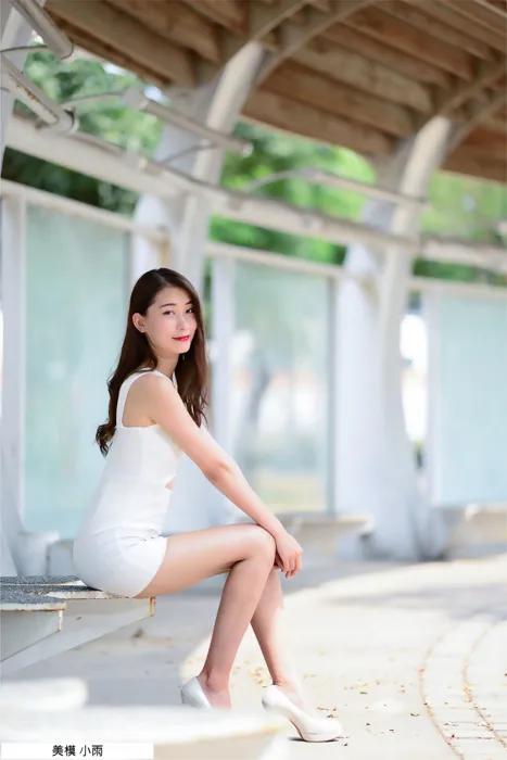 [Mzsock] NO.096 Xiaoyu off-shoulder dress, high heels, beautiful legs, outdoor shot street photography#[100P]-72